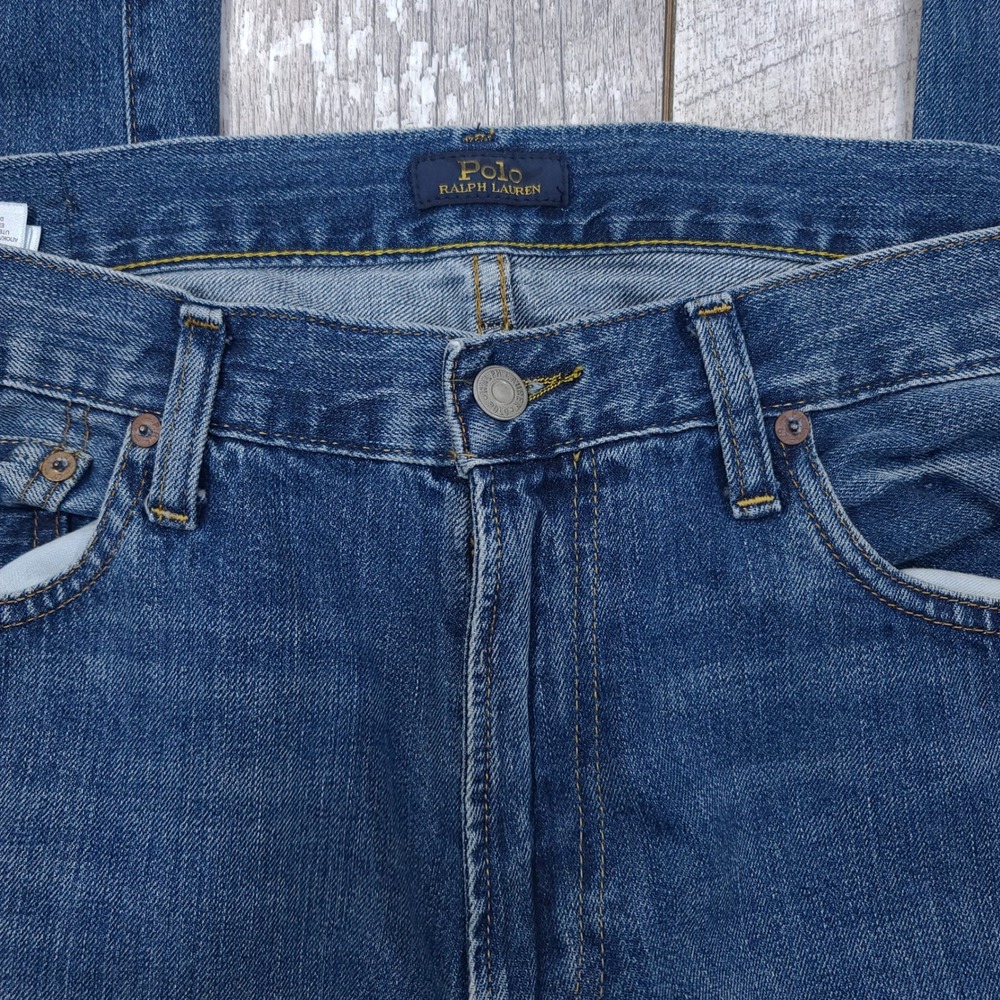 Polo Ralph Lauren Jeans Mens 35x32 Blue Sullivan Slim Fit Denim Pants - Picture 5 of 8